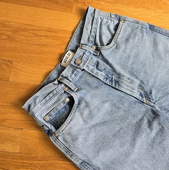 Agolde Sky Blue Denim Pants - Picture 5 of 12